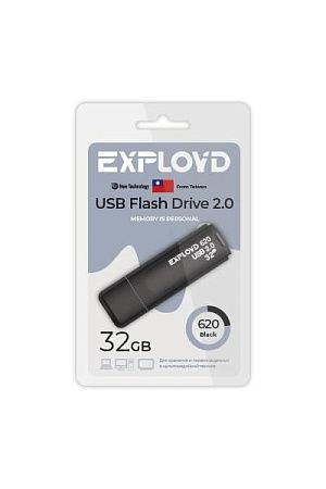 USB flash Exployd 620,(USB 2.0/32 Гб)-черный ()