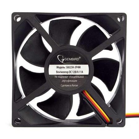 Вентилятор Gembird S8025H-3P4M (2000 об/мин , 80x80x25 мм,3-pin)