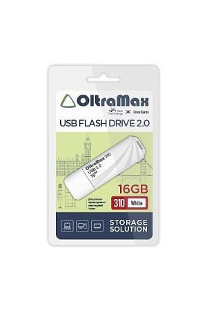USB flash OltraMax 310,(USB 2.0/16 Гб)-белый ()