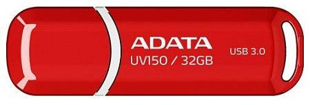 USB flash ADATA DashDrive UV150,(USB 3.0/32 Гб)-красный (AUV150-32G-RRD)