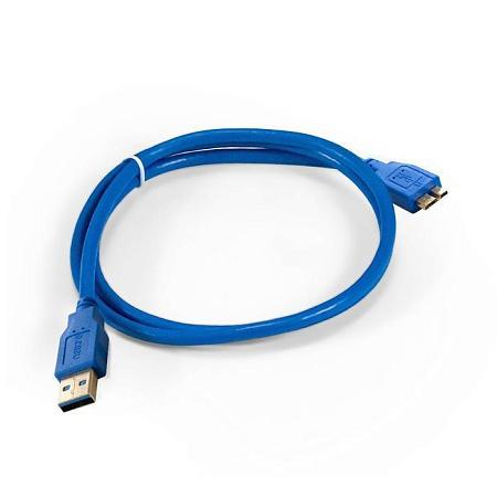 Кабель соединительный ExeGate EX-CC-USB3- AMmicroBM9P-1.0 (USB 3.0 A-mini USB 3.0 B) синий 1 м