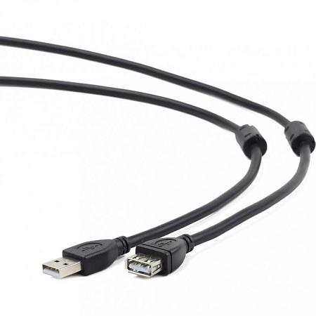 Кабель удлинительный Gembird CCF2-USB2-AMAF-15 (USB 2.0 A-USB 2.0 A) черный 4,5 м