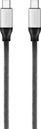 Кабель соединительный Harper BRCH-770 (USB-C-USB Type-C) серебристый 1 м