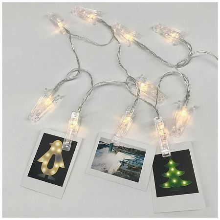 Электрогирлянда FunRay SE-CLIPS-315WW Прищепки 3 м теплый белый