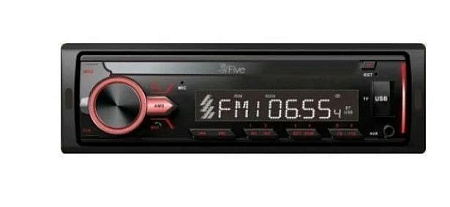 Автомагнитола FIVE F24R,черный, красный