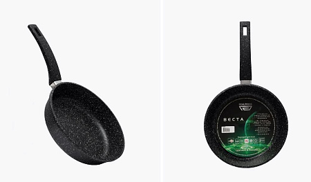 Универсальная сковорода REALPRESS В22Нр, черная (22 см )