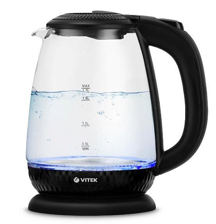 Электрический чайник VITEK VT-7074 (прозрачный, черный) Электрический чайник VITEK VT-7074 (прозрачный, черный)