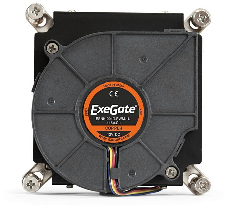 Кулер для процессора ExeGate ESNK-0049.PWM.1U.115x.Cu (EX286162RUS) (LGA1150/1151/1155/S1156, LGA775, LGA 1200)1 шт
