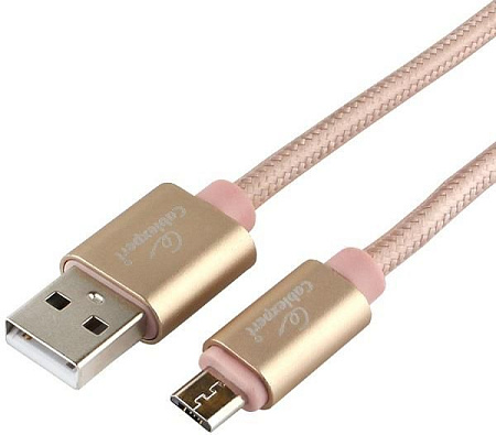 Кабель соединительный Cablexpert Ultra (micro USB 3.0 B-USB 2.0 A) золотой 1,8 м