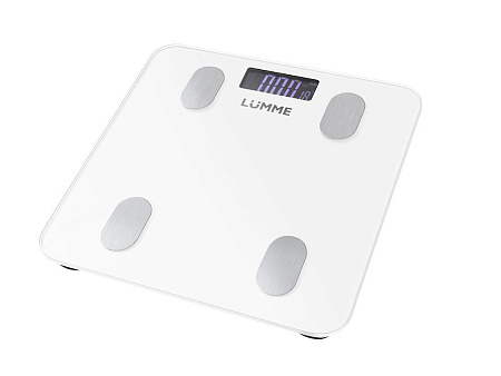 LUMME LU-1334 белый жемчуг LCD весы напольные диагностические, умные с BLUETOOTH