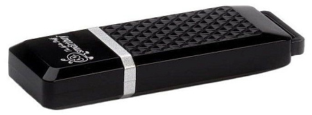USB flash SmartBuy Quartz,(USB 2.0/8 Гб)-черный (SB8GBQZ-K)