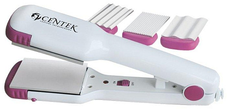 Щипцы для волос CENTEK CT-2005 (бел/роз)